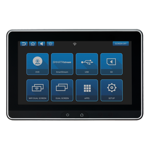 AVXSB10DD2 - Dual 10.1" Seat-Back Entertainment System Dual Android, Dual DVD, Dual SD, Dual USB & Touch-Screen Interface